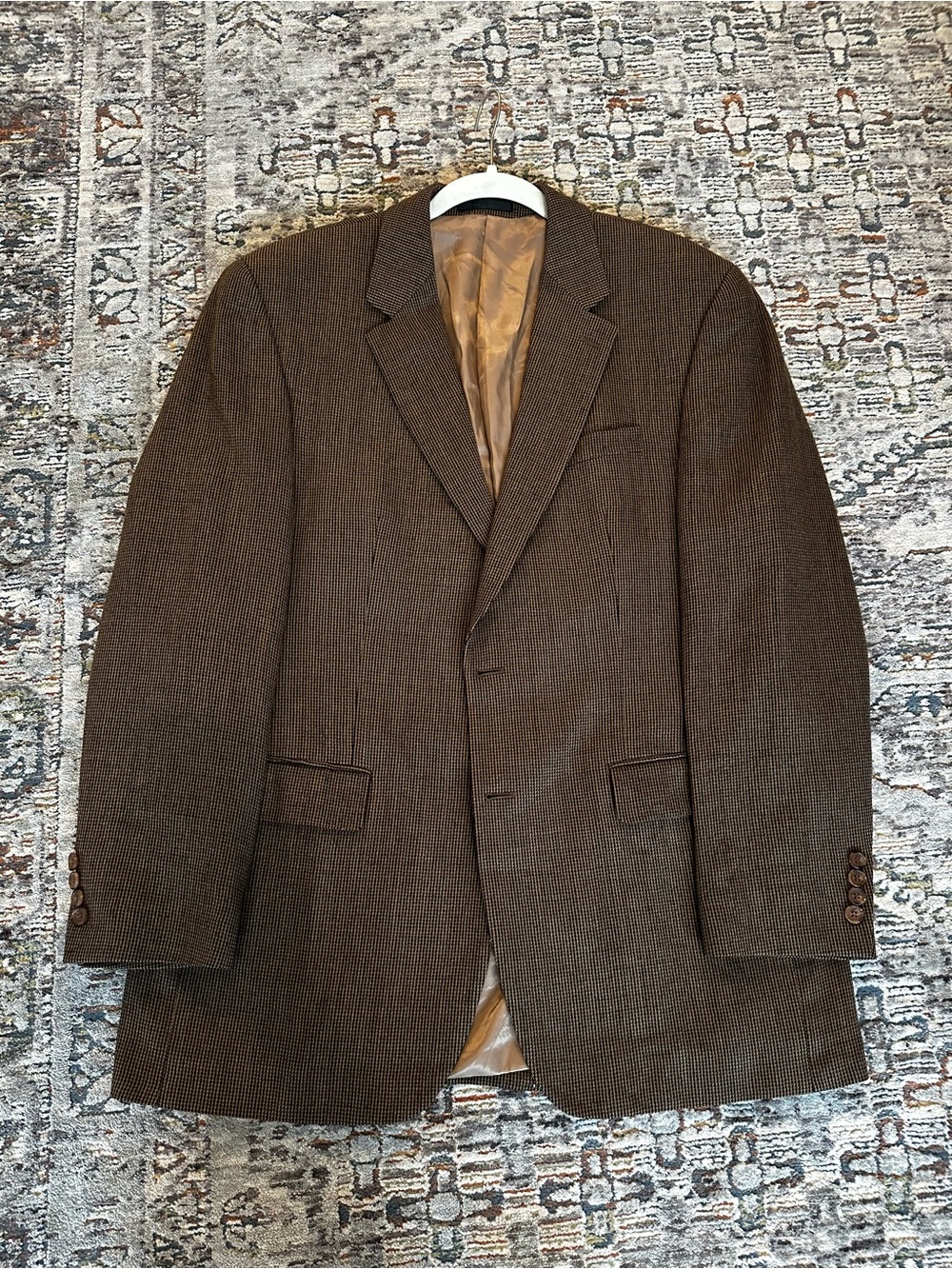 Ralph Lauren Brown Houndstooth 100%
Wool Blazer Sport Jacket Mens 42L